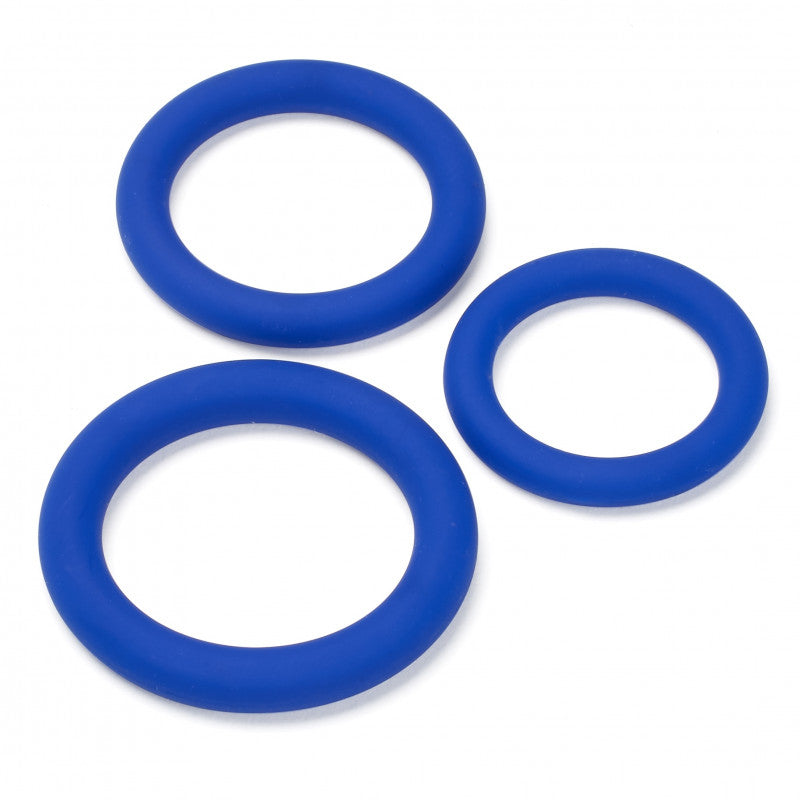 Pro Sensual Silicone  Ring 3 Pack - Blue