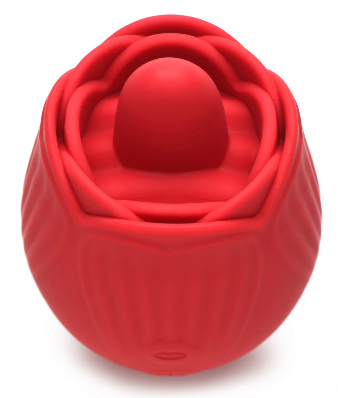 Bloomgasm - French Rose Licking and Vibrating  Stimulator - Red