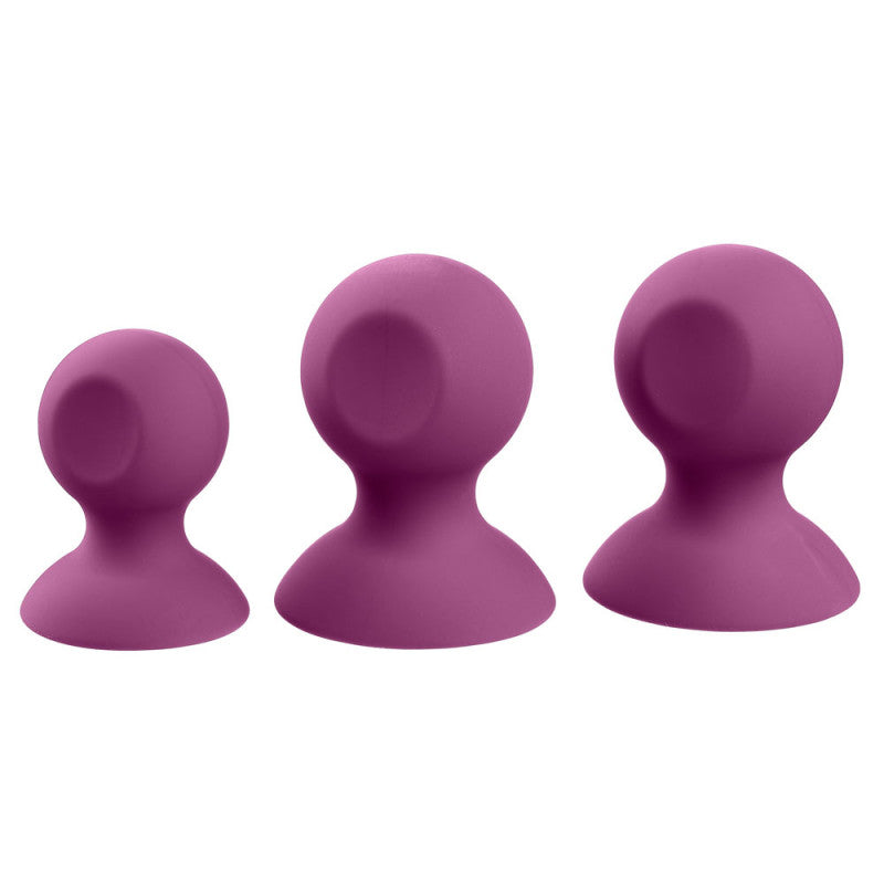 Cloud 9 Health and Wellness Nipple and Clitoral Massager Suction Set - Purple