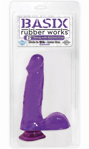 Basix 6in  With Suction Cup Purple