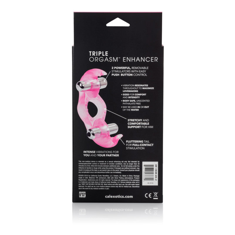 Silicone Triple Orgasm Erection Enhancer – Pink
