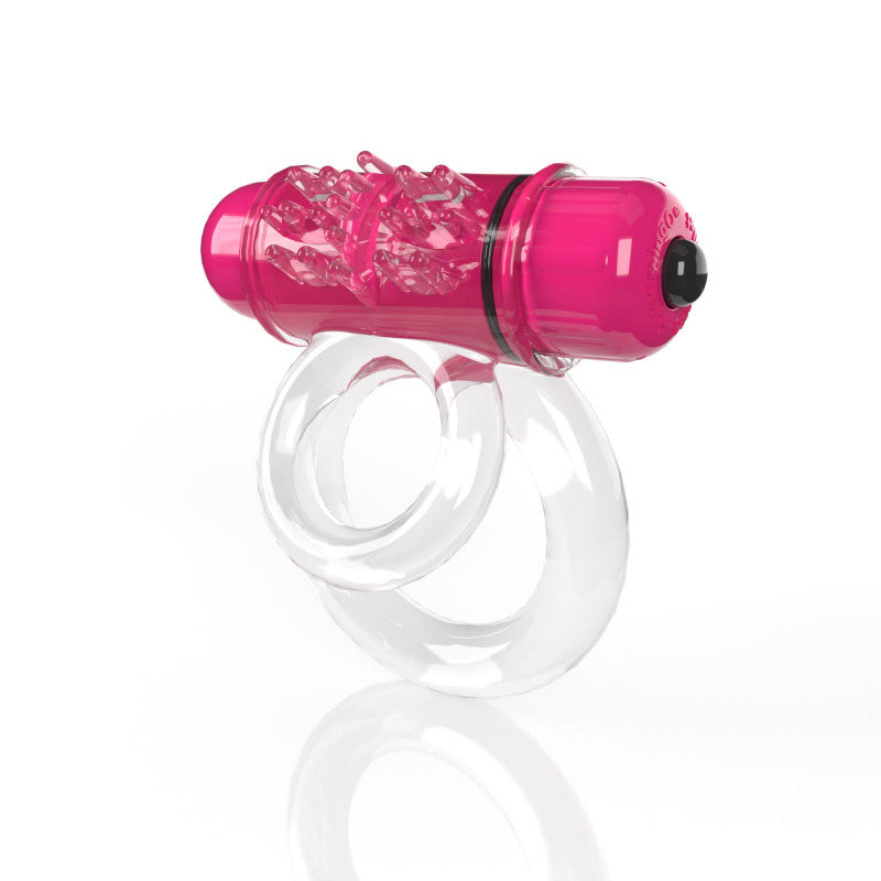 Screaming O 4b - Double O Super Powered Vibrating  Double Ring - Strawberry