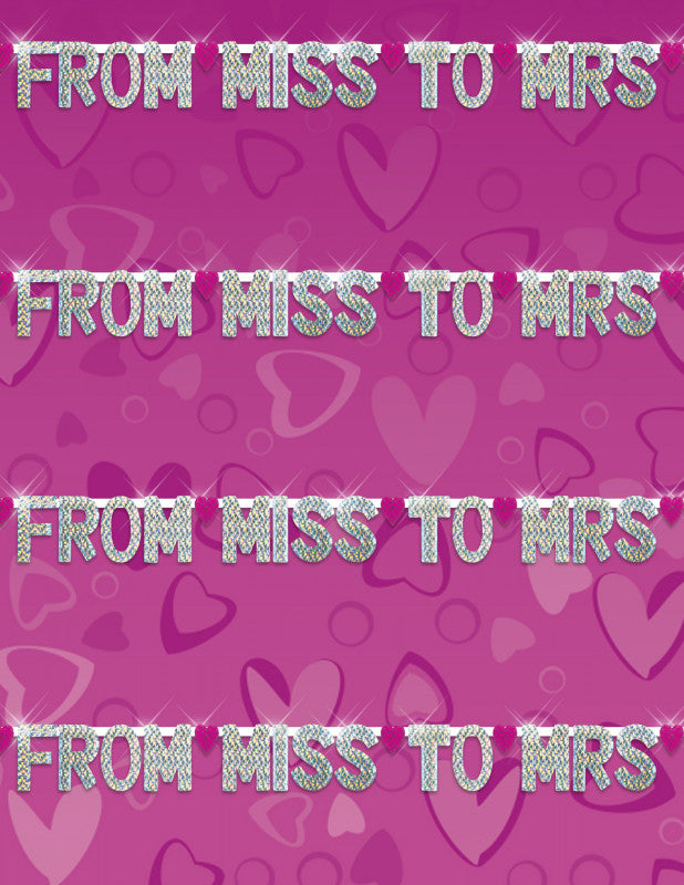 Bachelorette Party Favors - From Miss to Mrs. Banner