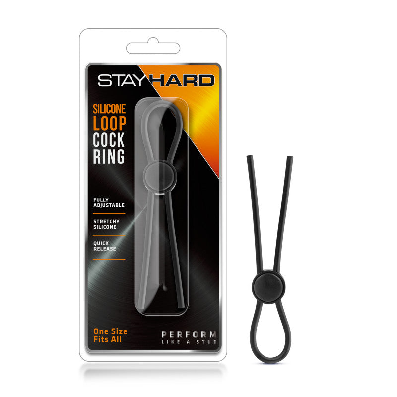 Stay  - Silicone Loop  Ring - Black