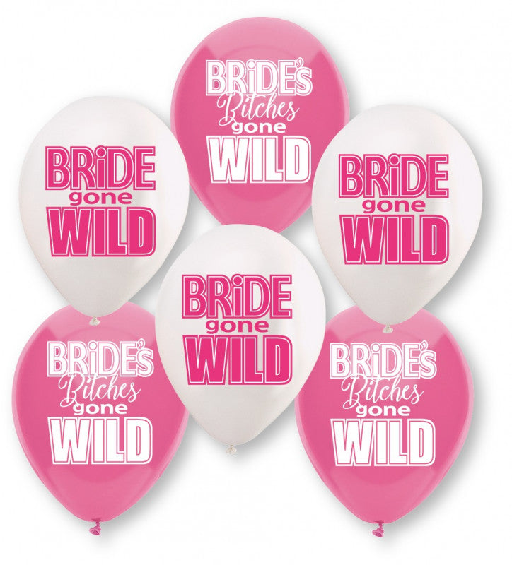 Bride Gone Wild Balloon Assortment - 6 Count