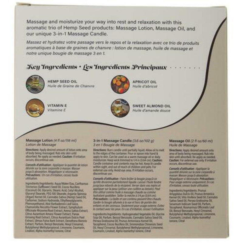 Hemp Seed Massage in a Box Gift Set - Guavalava