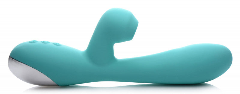 Shegasm 5 Star 7x Suction Come- Hither Silicone  Rabbit - Teal