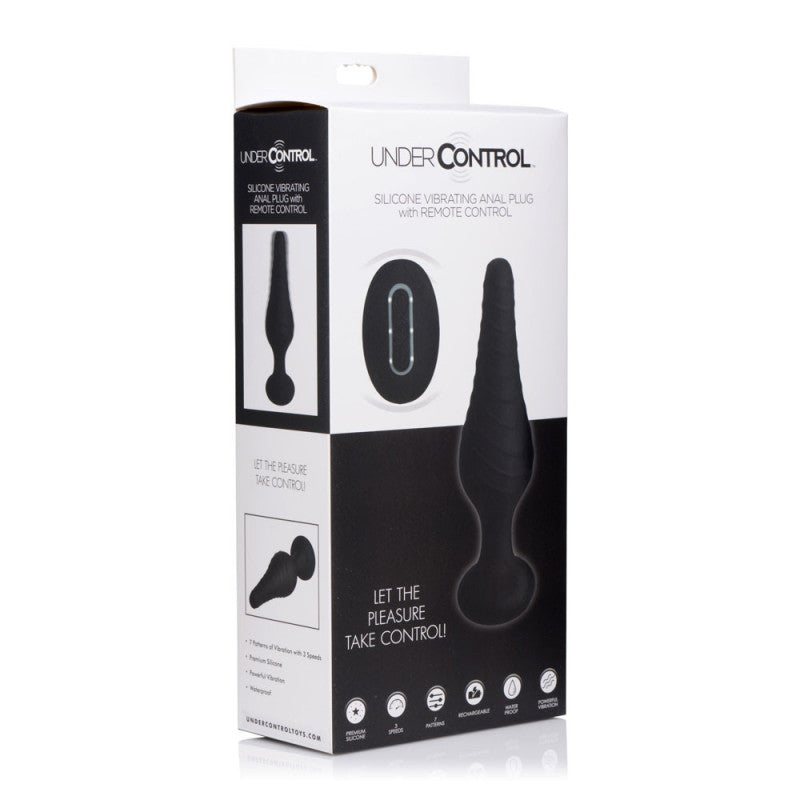 Under Control Silicone Vibrating Anal Plug With Remote Control