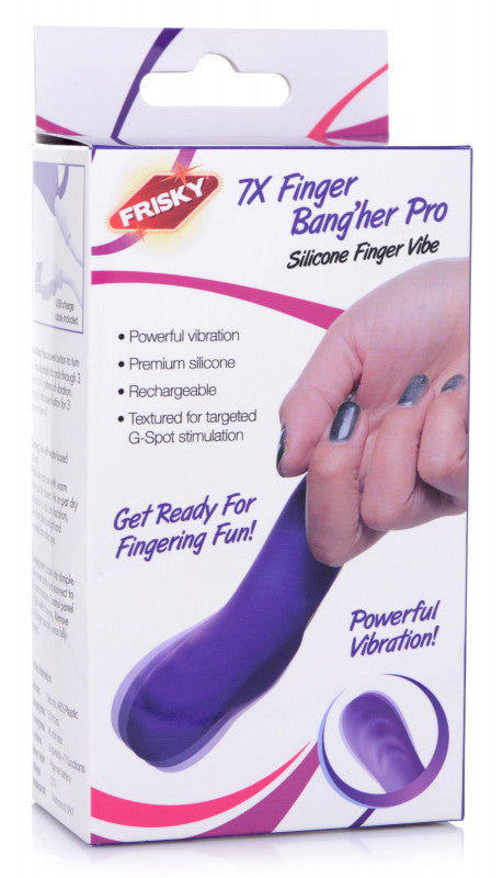 7x Finger  Pro Silicone Vibrator - Purple