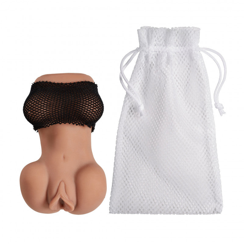 Cloud 9 Mini Body Dual Stroker Pleasure  and Rear - Tan