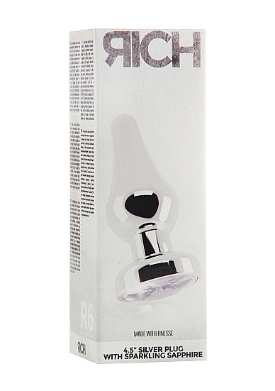 Rich R6 Silver Metal Plug - 4.5 Inch - Clear Sapphire