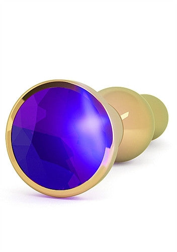 Rich R4 Gold Metal Plug - 4.8 Inch - Dark Purple Sapphire