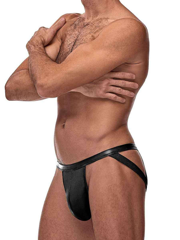 Cage Matte Strappy Ring Jock - S/ M - Black