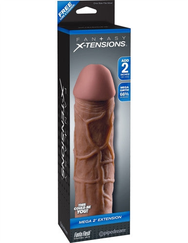 Fantasy X-Tensions Mega 2-Inch Extension - Brown