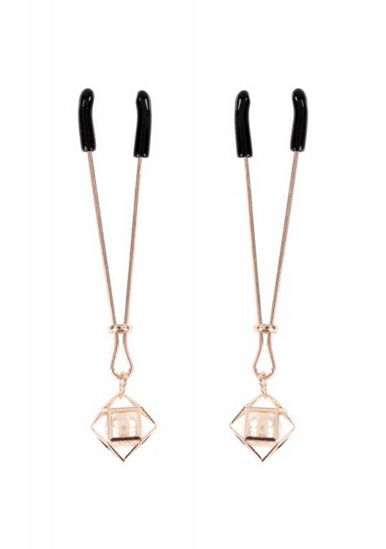Brat Pearl Nipple Clips - Rose Gold
