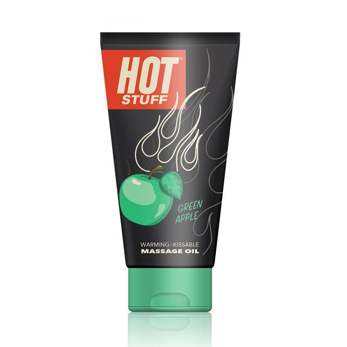 Hot Stuff Warming Massage Oil - Green Apple - 6 Fl. Oz. Tube