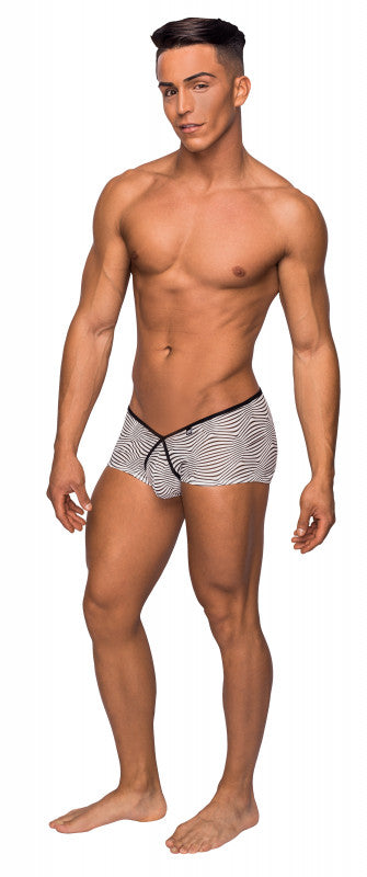Tranquil Abyss - Micro Mini Short - Medium -  White/ Black