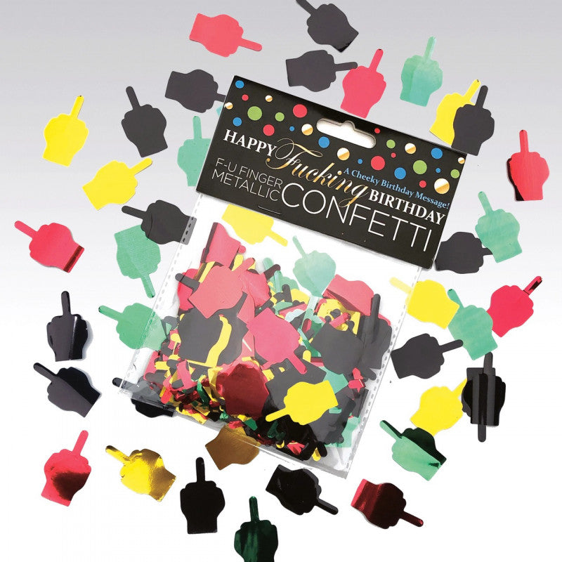 Happy F Birthday Confetti