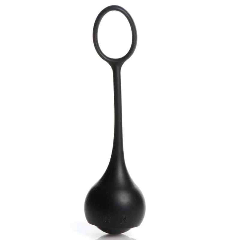 Dangler Silicone Penis Strap With Weights -  Black