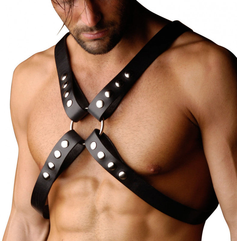 Strict Leather 4 Strap Chest Harness - Small /  Medium