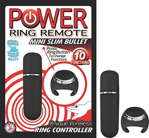 Power Ring Remote Mini Slim Bullet - Black