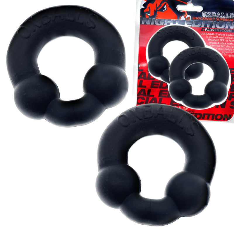 Ultraballs 2- Piece  Ring Set - Night Black