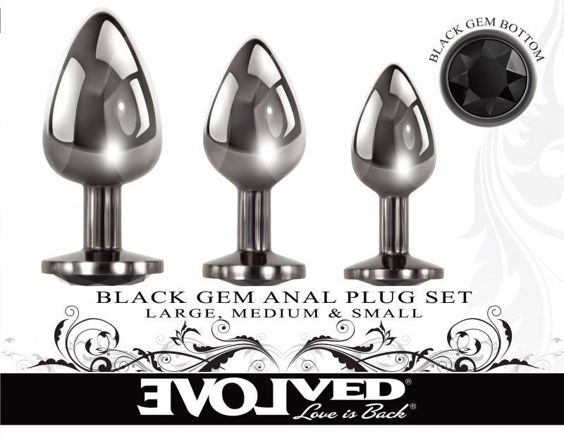 Black Gem Anal Plug Set