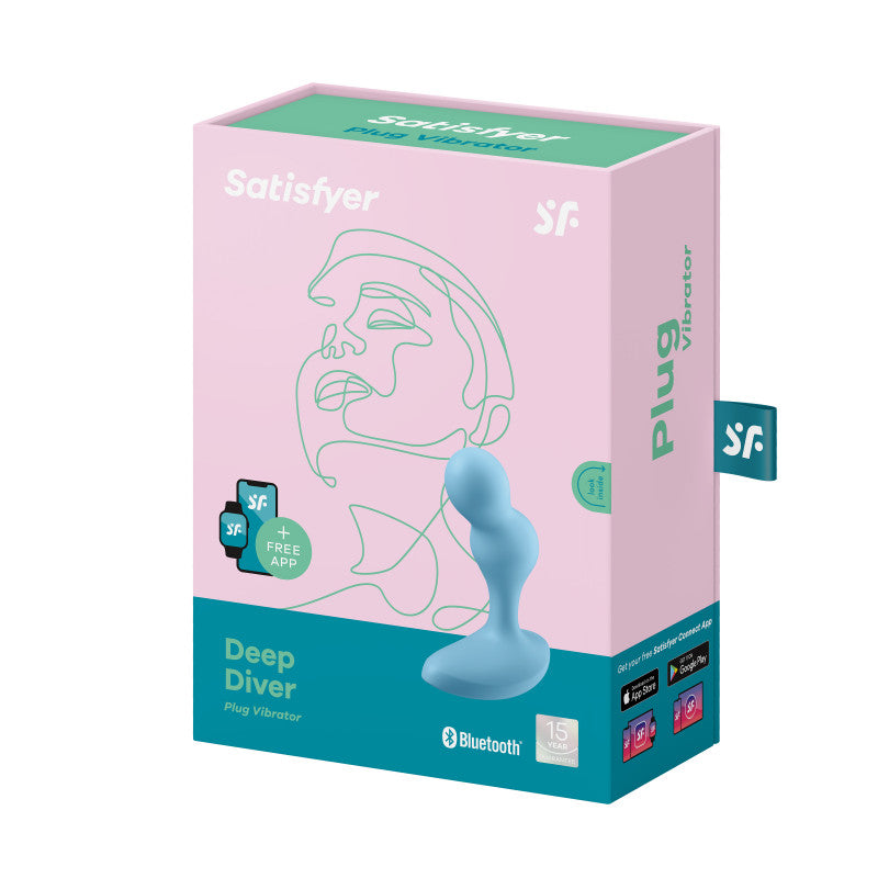 Diver Plug Vibrator - Light Blue