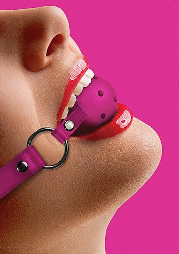 Ball  With Leather Straps - Pink