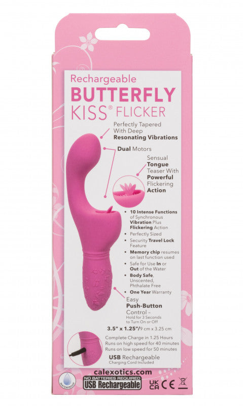 Rechargeable Butterfly Kiss Flicker - Pink - SomethingSexyPlanet Rechargeable Butterfly Kiss Flicker - Pink - SomethingSexyPlanet