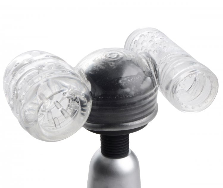 2 in 1 Male Wand Attachment - Clear
