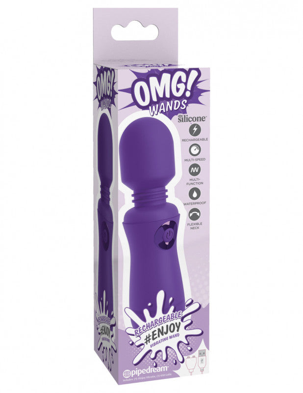 Omg! Wands Enjoy Rechargeable Vibrating Wand - Purple