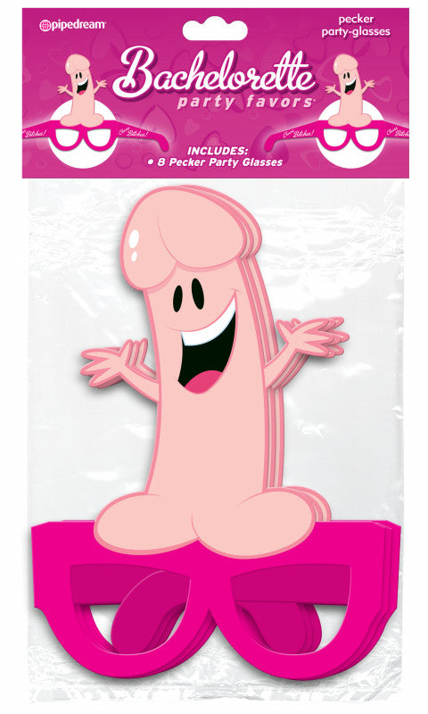 Bachelorette Party Favors Party Pecker Glasses -  8 Count