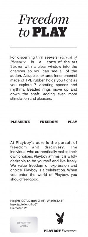 Pursuit of Pleasure - Stroker - Black