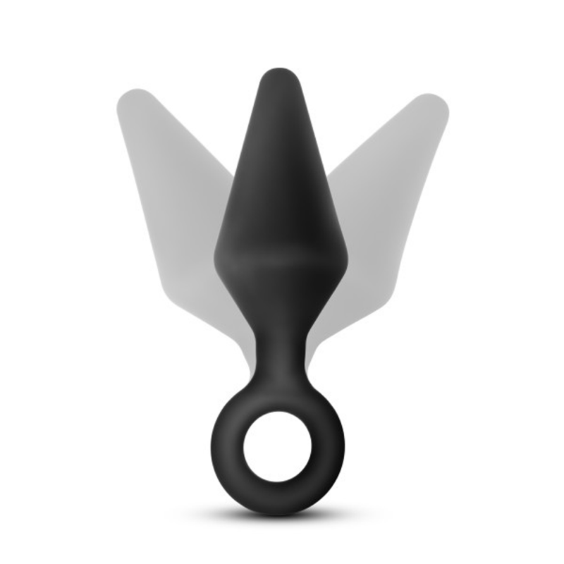 Anal Adventures Platinum - Silicone Loop Plug -  Large - Black
