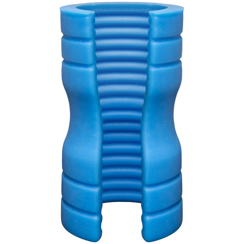Optimale - Truskyn Silicone Stroker - Ribbed -  Blue