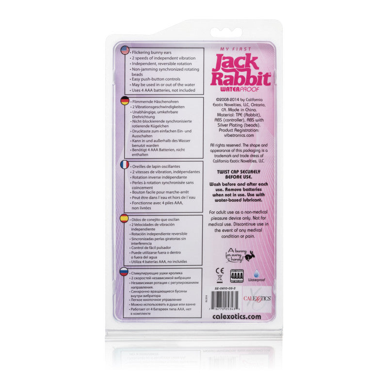 Advanced Waterproof Jack Rabbit - 5 Rows of Beads - Pink