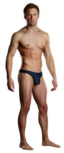 Radical Sport Zipper Thong - Grey - Large-Extra Large