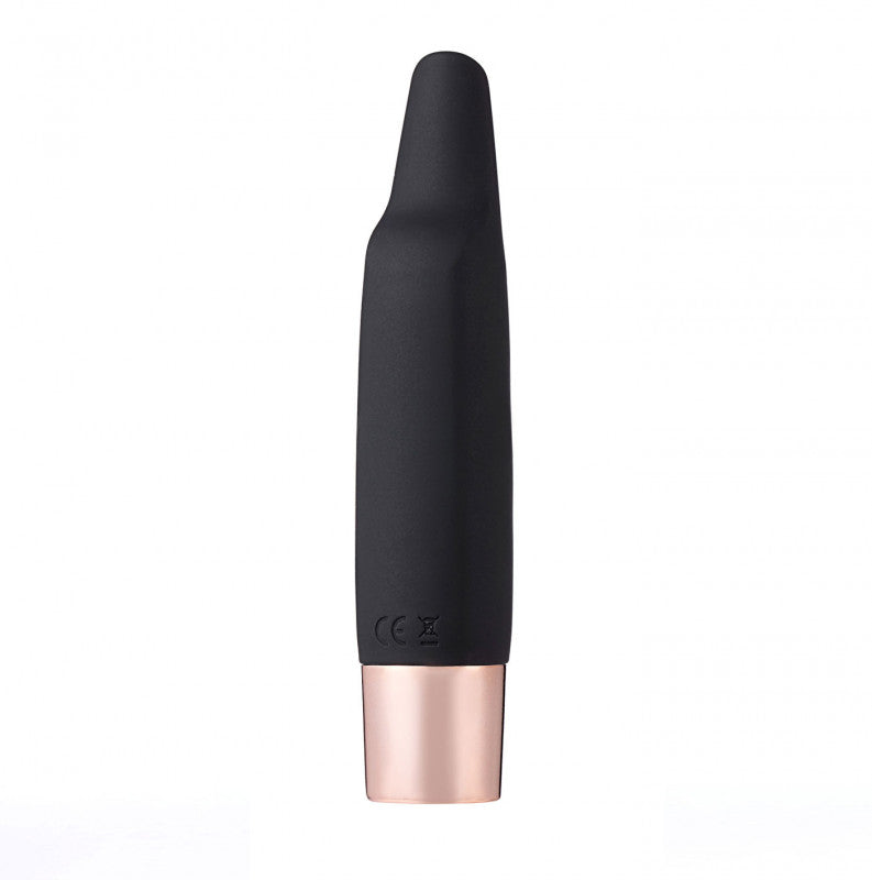 Aspen 15-Function Rechargeable Wireless FlickeRing Tip Vibrator - Black