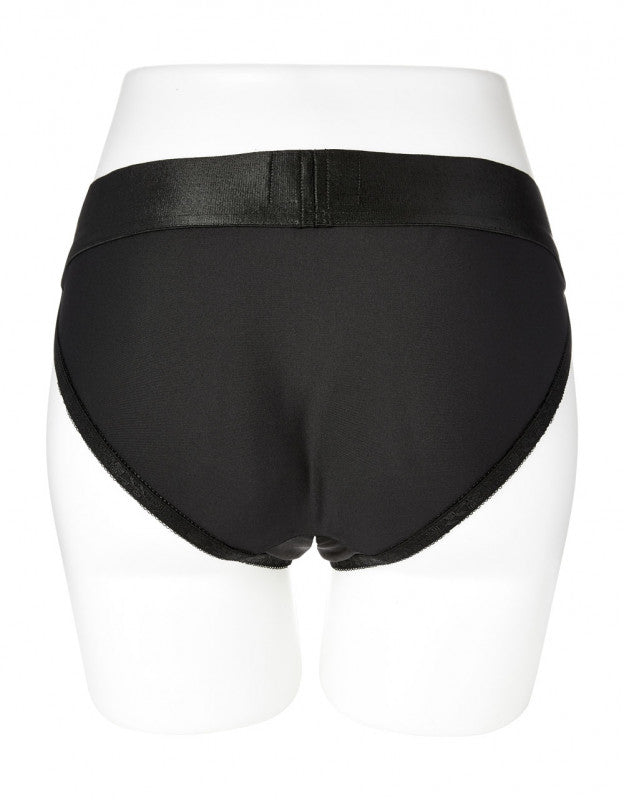 Em. Ex. Active Harness Wear Crotchless Silhouette - Black - Large