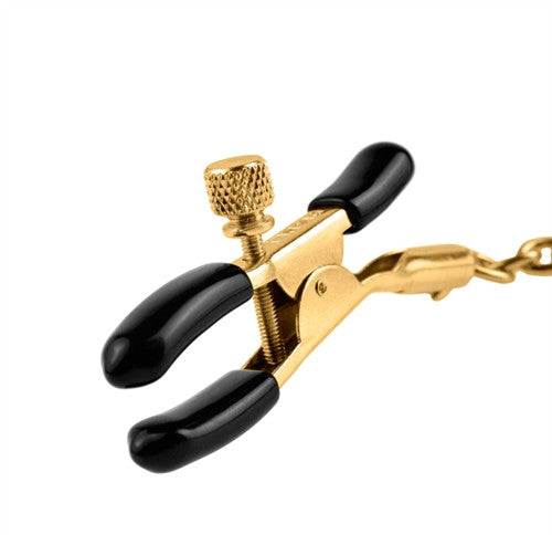 Fetish Fantasy Gold Chain Nipple Clamps - Gold