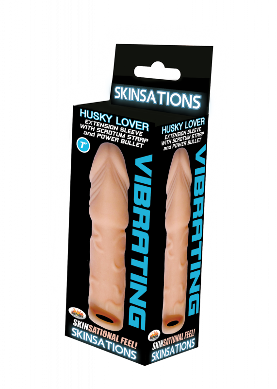 Skinsations Husky Lover 7 Inch Vibrating - White