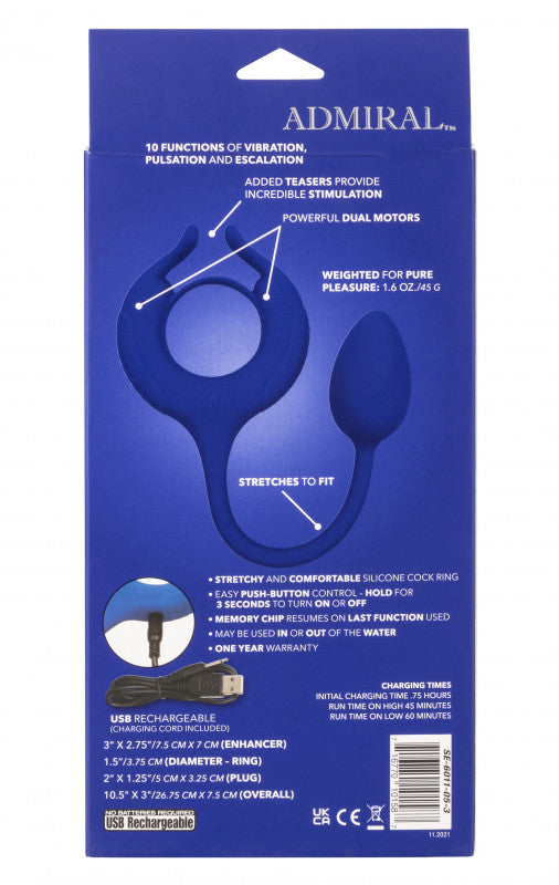 Admiral Plug and Play Weighted  Ring - Blue