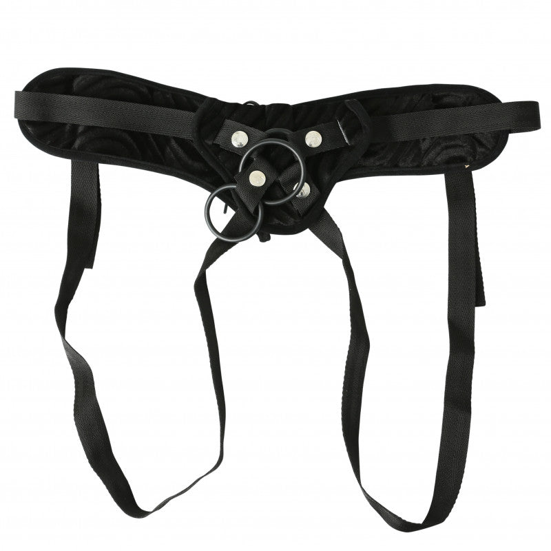 Vibrating Corsette Strap-on - Black