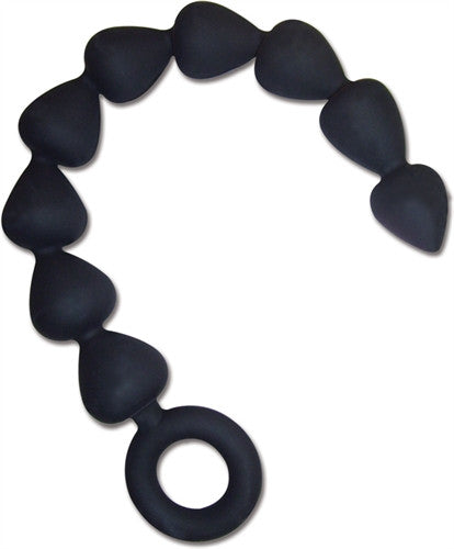 Sex and Mischief Black Silicone Anal Beads