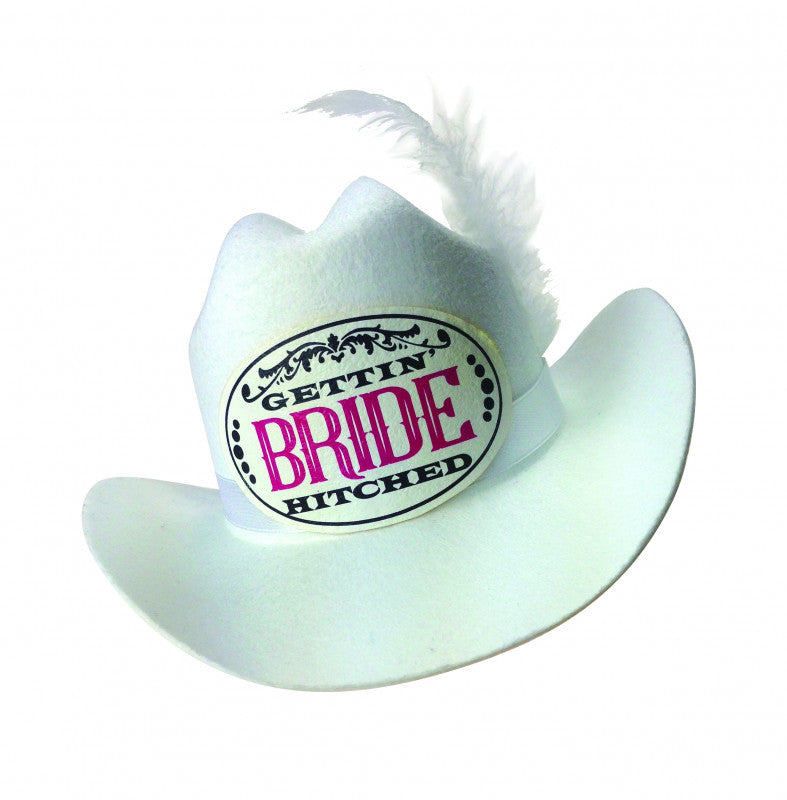 Gettin&#39; Hitched Clip-on Cow Bride Party Hat