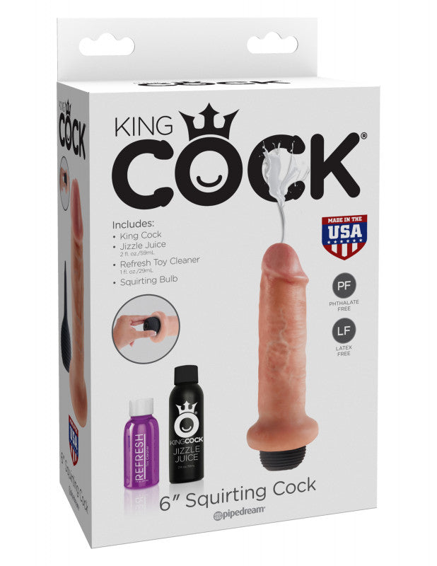 King  6&quot; Ejaculating  - Flesh