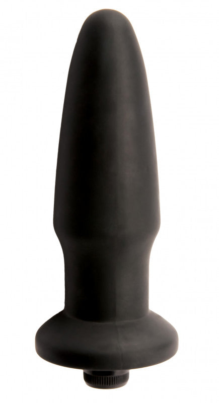 Silicone Vibrating Butt Plug Small - Black