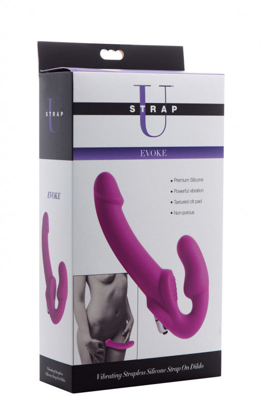 Evoke Vibrating Strapless Silicone Strap-on