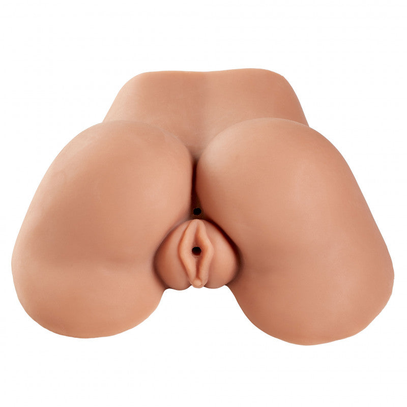 Body Mold Stroker - Pleasure  and Rear - Wide-Spread Legs - Tan